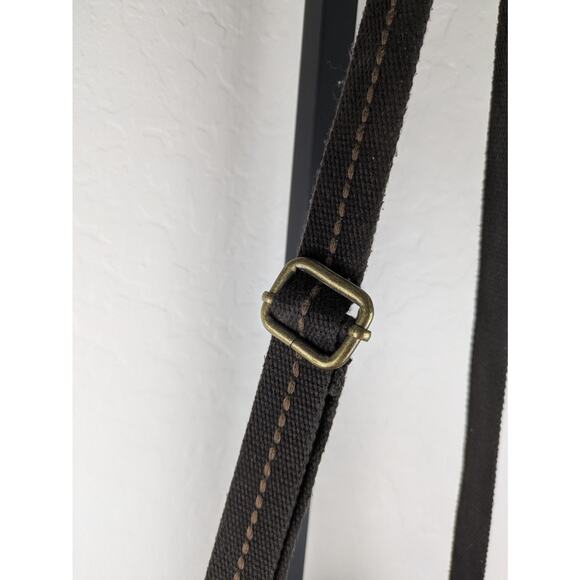 The Sak Kendra Crossbody Purse Distressed Two-Tone Brown Leather Messenger Bag - Picture 7 of 8